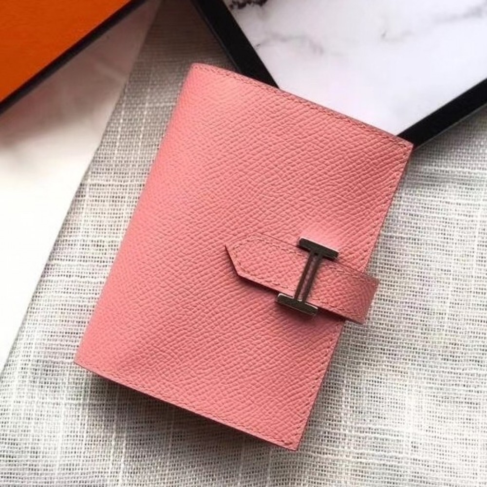 Hermes Bearn Mini Wallet In Rose Confetti Epsom Leather LDBS241467