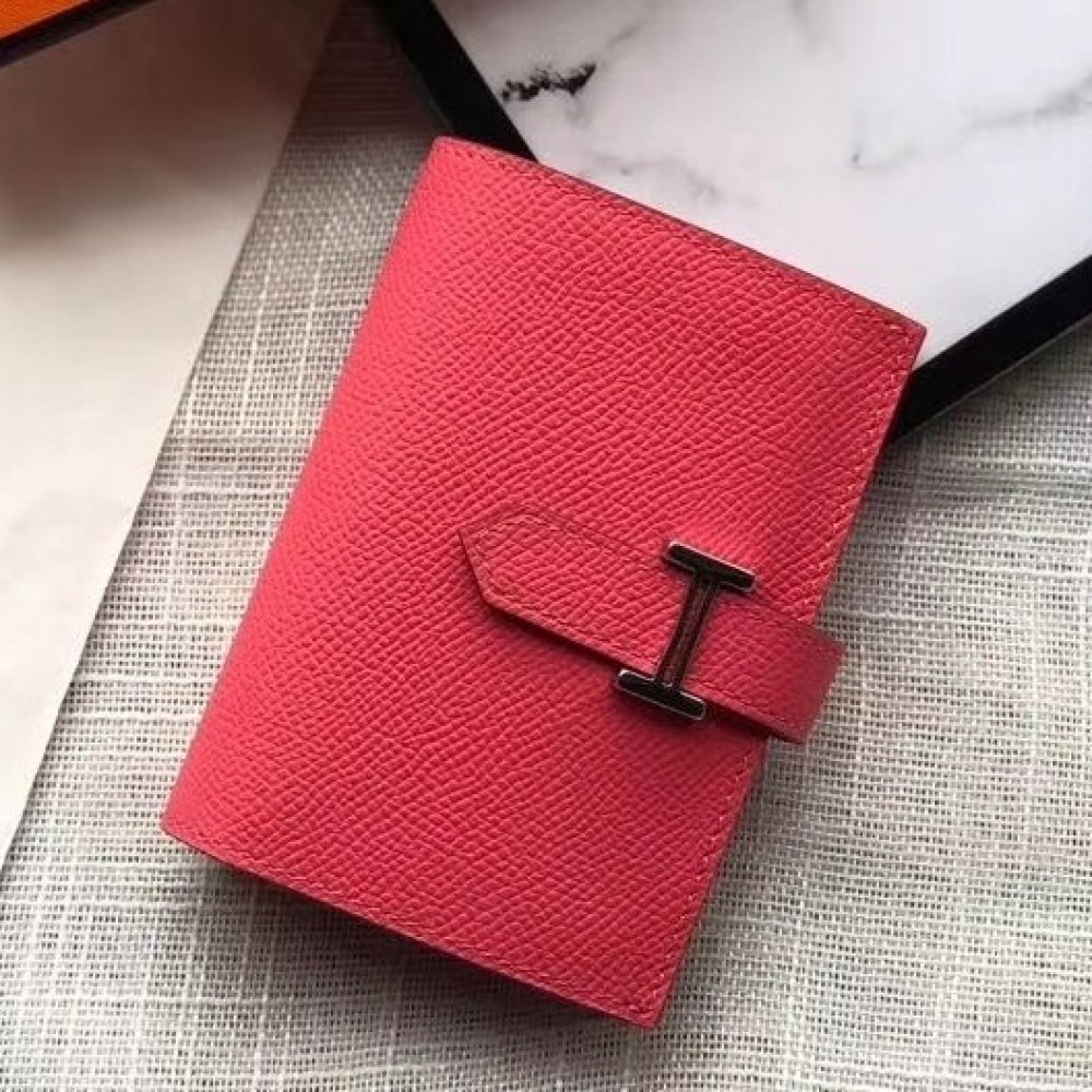 Hermes Bearn Mini Wallet In Rose Lipstick Epsom Leather LDBS241468