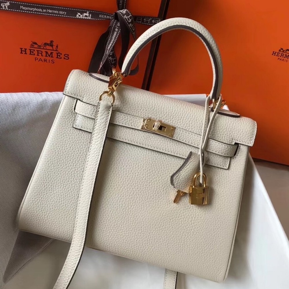 Hermes Beton Clemence Kelly 25cm GHW Bag LDBS242838