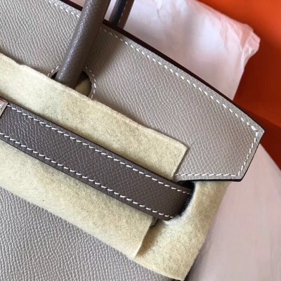 Hermes Bicolor Epsom Birkin 30cm Handmade Grey Bag LDBS241496