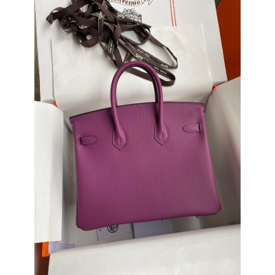 Hermes Birkin 25 Retourne Handmade Bag In Anemone Epsom Calfskin LDBS241553