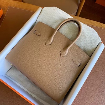 Hermes Birkin 25 Sellier Handmade Bag In Chai Epsom Calfskin LDBS241603