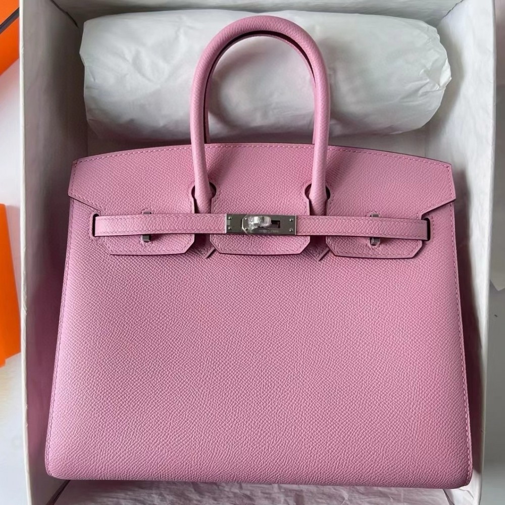 Hermes Birkin 25 Sellier Handmade Bag In Rose Confetti Epsom Calfskin LDBS241610