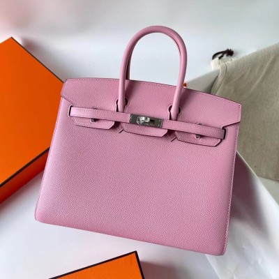 Hermes Birkin 25 Sellier Handmade Bag In Rose Confetti Epsom Calfskin LDBS241610