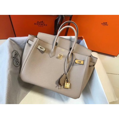 Hermes Birkin 25cm Bag In Argile Clemence Leather LDBS241518