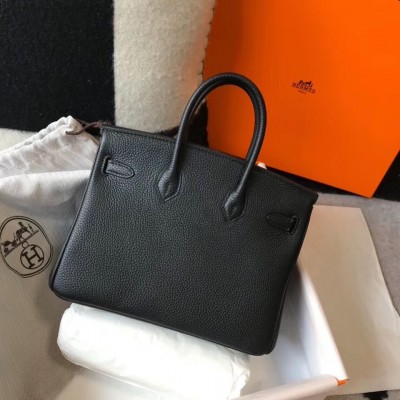 Hermes Birkin 25cm Bag In Black Clemence Leather LDBS241520