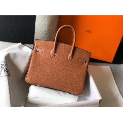 Hermes Birkin 25cm Bag In Gold Clemence Leather LDBS241526