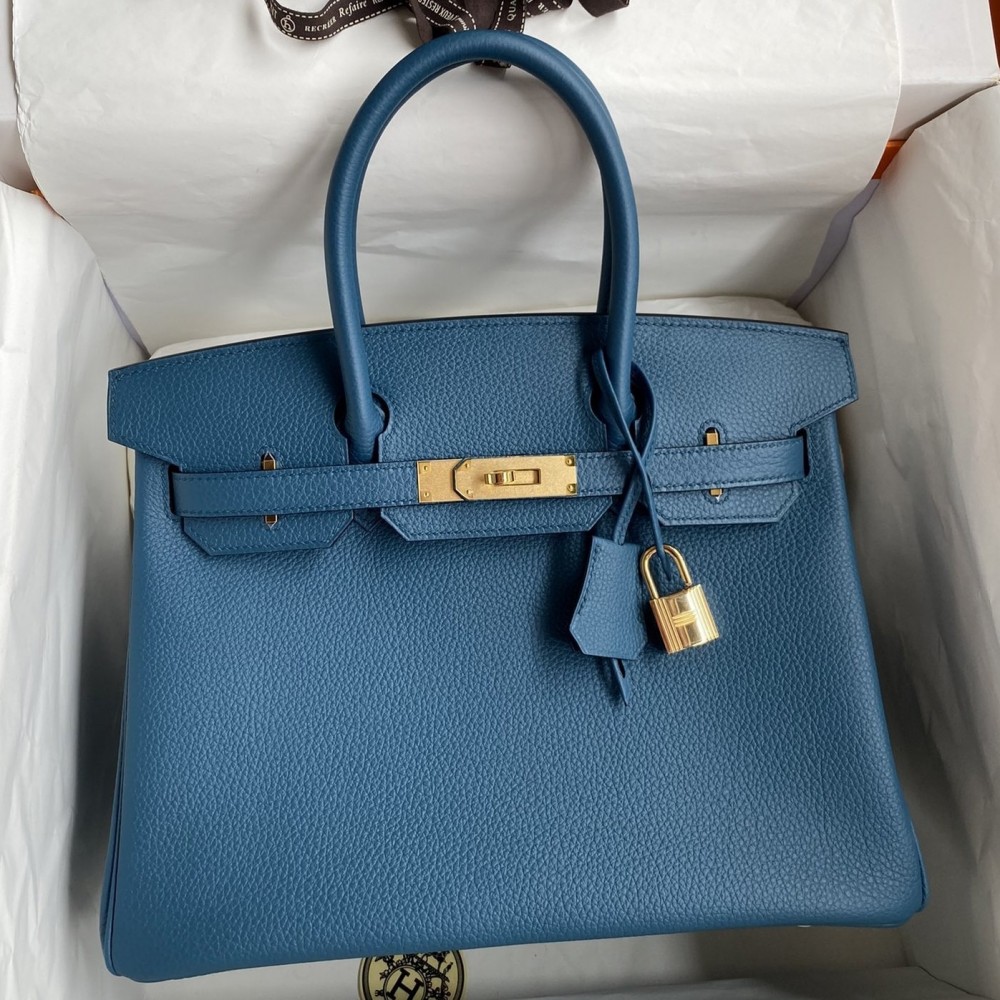 Hermes Birkin 30 Retourne Handmade Bag In Colvert Clemence Leather LDBS241646