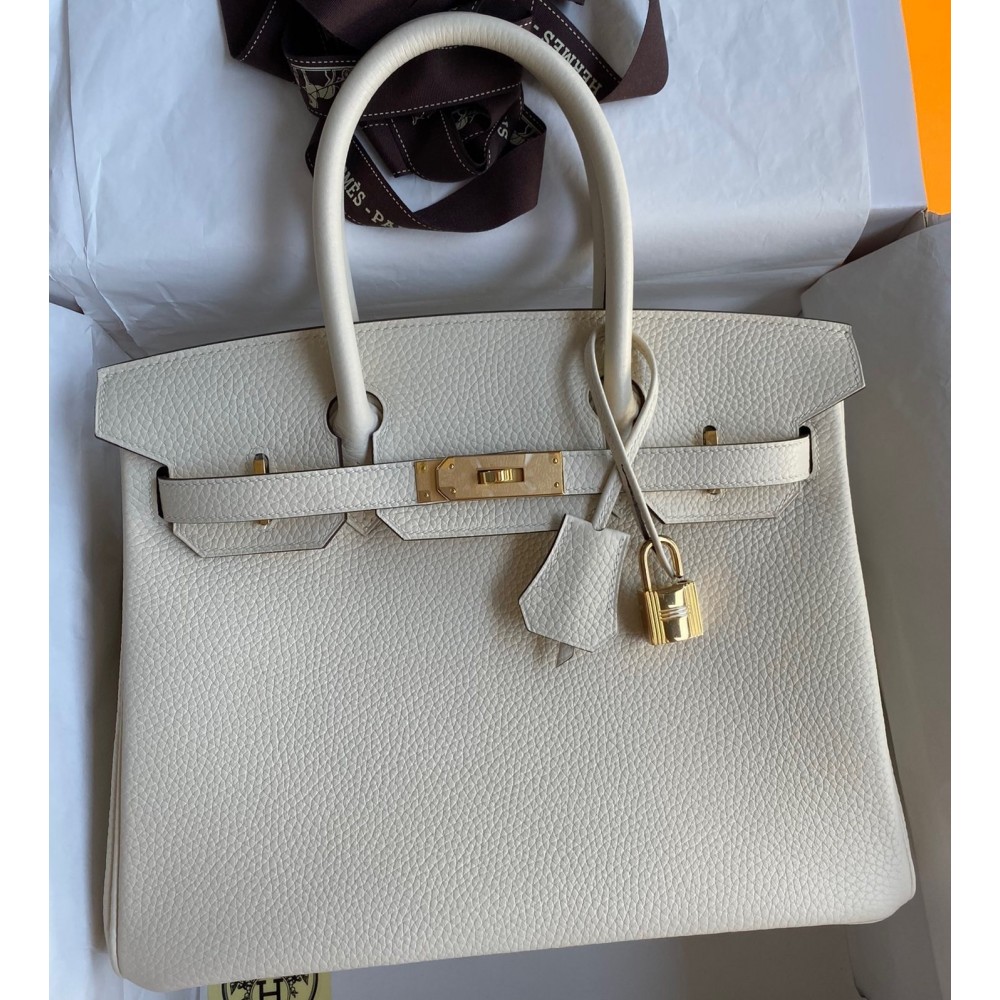 Hermes Birkin 30 Retourne Handmade Bag In Nata Clemence Leather LDBS241657