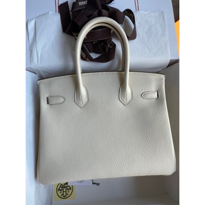 Hermes Birkin 30 Retourne Handmade Bag In Nata Clemence Leather LDBS241657