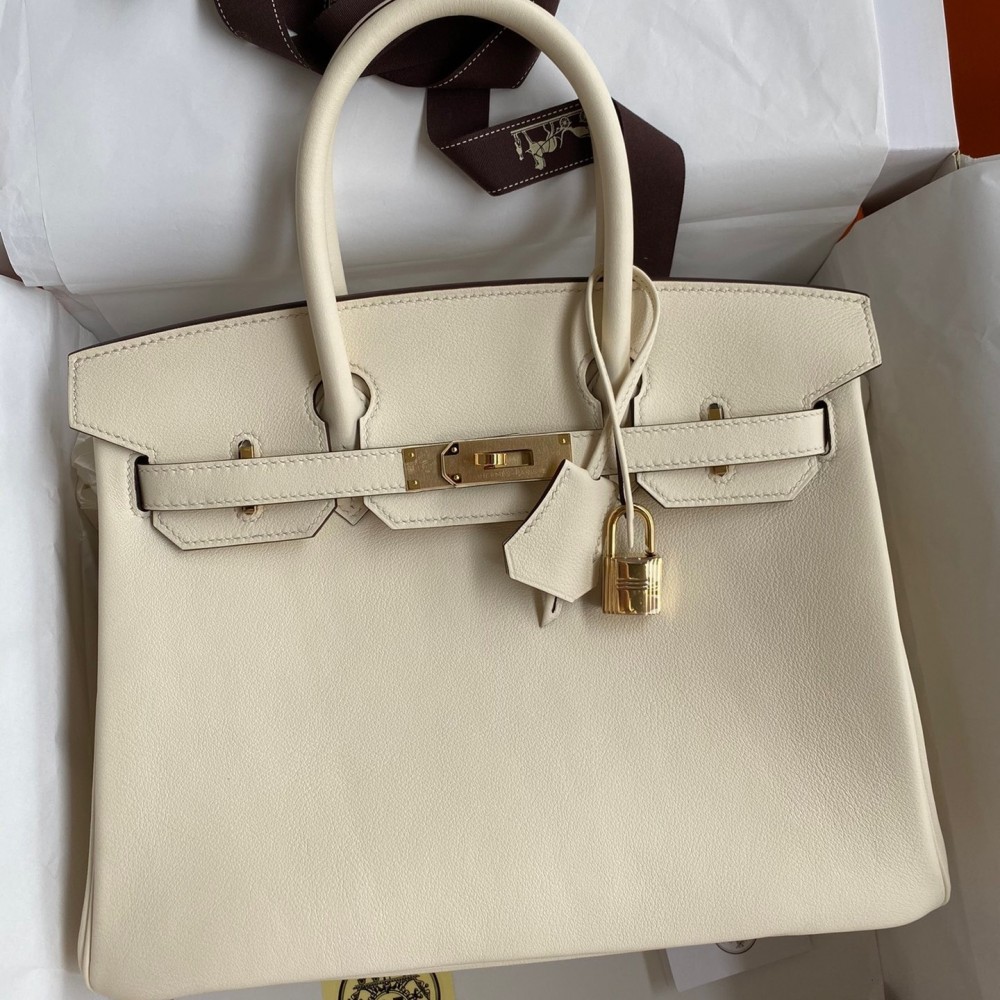 Hermes Birkin 30 Retourne Handmade Bag In Nata Swift Leather LDBS241658