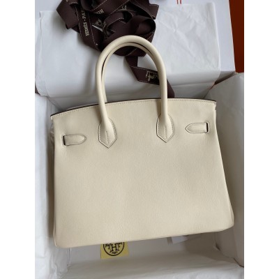 Hermes Birkin 30 Retourne Handmade Bag In Nata Swift Leather LDBS241658