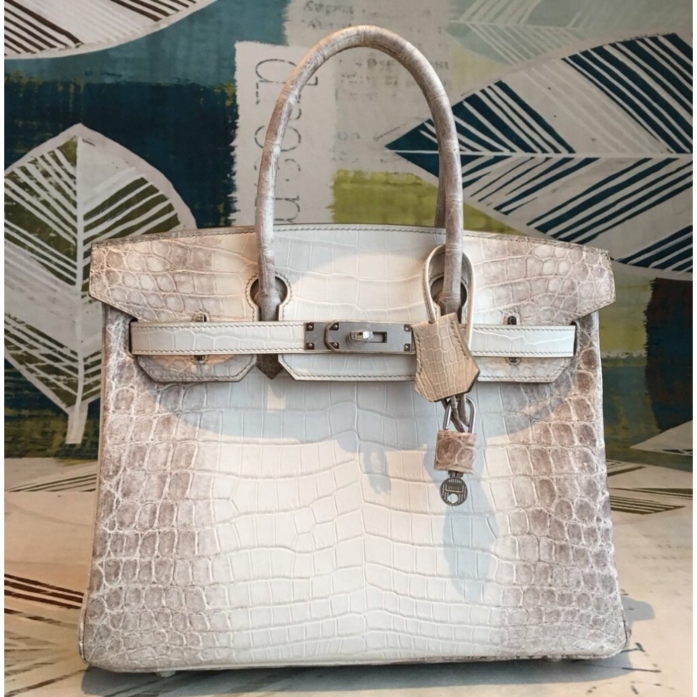 Hermes Birkin 30cm Niloticus Crocodile Himalaya LDBS241625