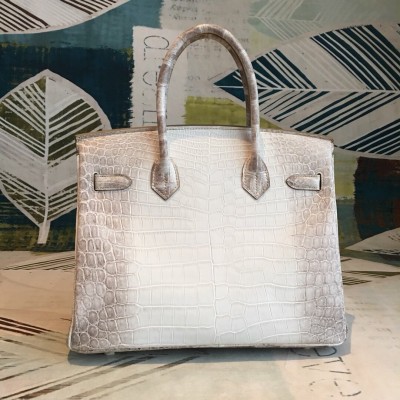 Hermes Birkin 30cm Niloticus Crocodile Himalaya LDBS241625