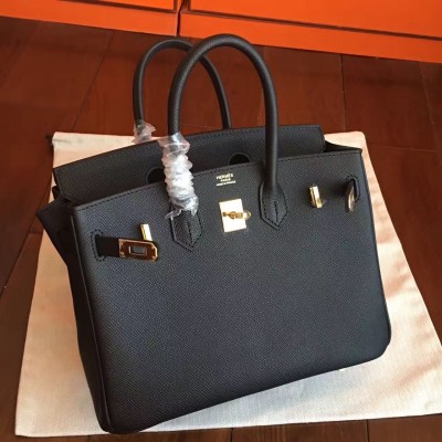 Hermes Black Birkin 25cm Epsom Handmade Bag LDBS241699