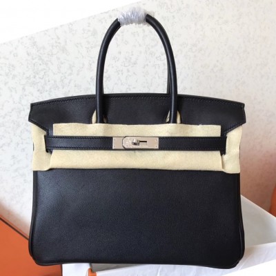 Hermes Black Birkin 30cm Swift Handmade Bag LDBS241705