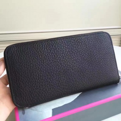 Hermes Black Clemence Azap Zipped Wallet LDBS241708