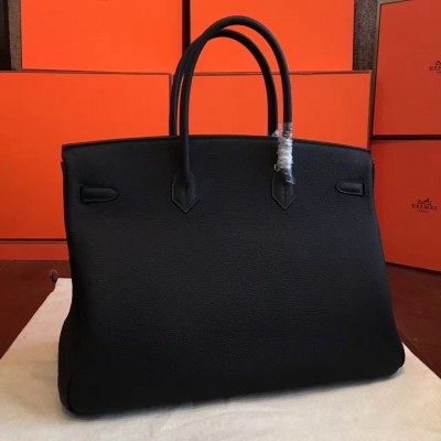 Hermes Black Clemence Birkin 40cm Handmade Bag LDBS241710