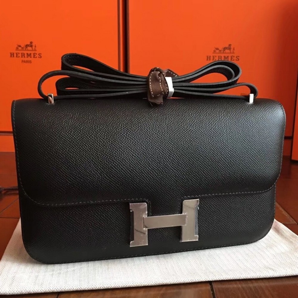 Hermes Black Epsom Constance Elan 25cm Bag LDBS241726