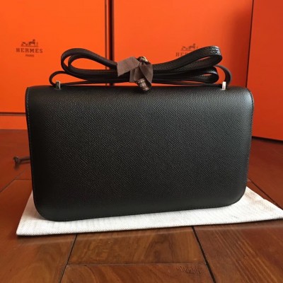 Hermes Black Epsom Constance Elan 25cm Bag LDBS241726