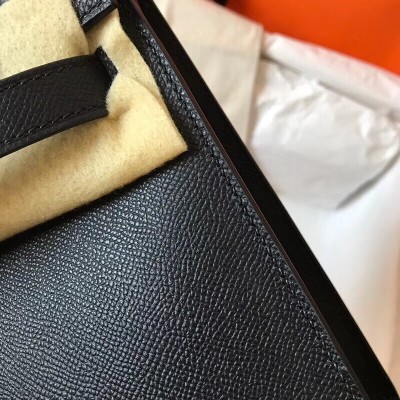 Hermes Black Epsom Kelly 28cm Handmade Bag LDBS241729