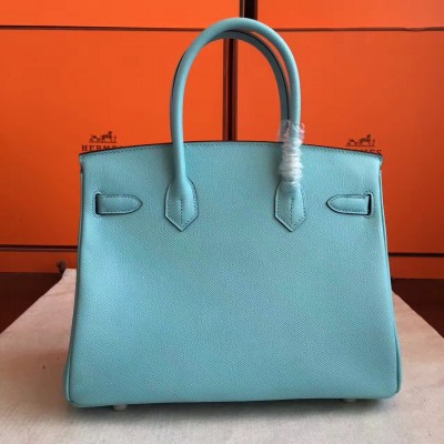 Hermes Blue Atoll Birkin 25cm Epsom Handmade Bag LDBS241759