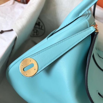 Hermes Blue Atoll Lindy 26cm Swift Handmade Bag LDBS241763