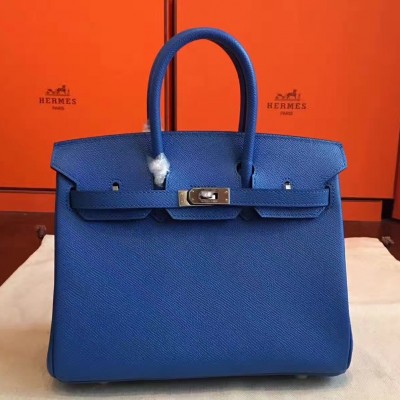 Hermes Blue Birkin 25cm Epsom Handmade Bag LDBS241765