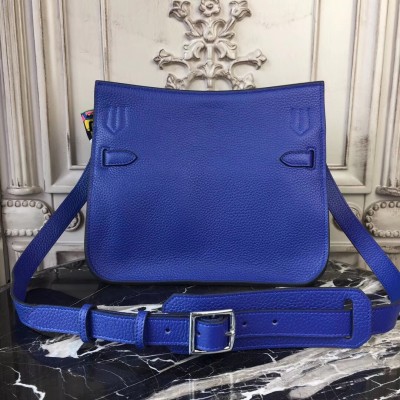 Hermes Blue Electric Clemence Jypsiere 28cm Bag LDBS241775