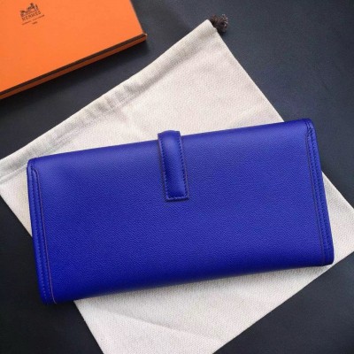 Hermes Blue Electric Epsom Jige Elan 29 Clutch Bag LDBS241781