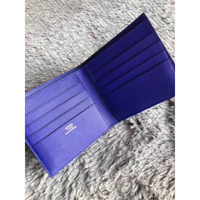 Hermes Blue Electric MC2 Copernic Compact Wallet LDBS241786