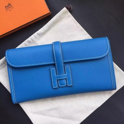 Hermes Blue Epsom Jige Elan 29 Clutch Bag LDBS241790