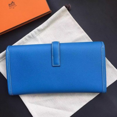 Hermes Blue Epsom Jige Elan 29 Clutch Bag LDBS241790