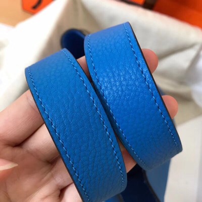 Hermes Blue Hydra Picotin Lock MM 22cm Handmade Bag LDBS241793