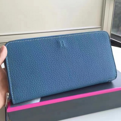 Hermes Blue Jean Azap Zipped Wallet LDBS241798