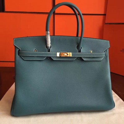 Hermes Blue Jean Clemence Birkin 40cm Handmade Bag LDBS241805