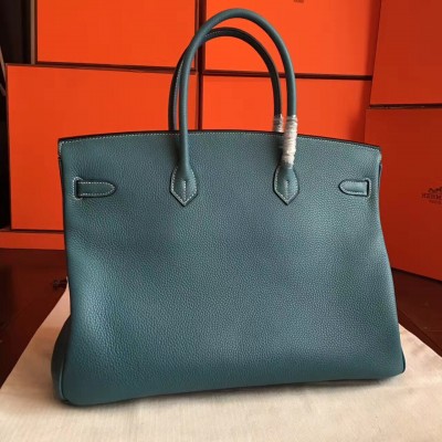 Hermes Blue Jean Clemence Birkin 40cm Handmade Bag LDBS241805