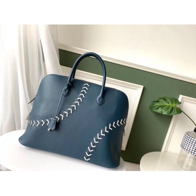 Hermes Blue Malte Bolide 1923 45 Baseball Bag LDBS241858