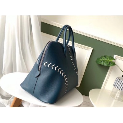 Hermes Blue Malte Bolide 1923 45 Baseball Bag LDBS241858