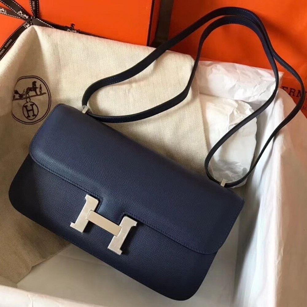 Hermes Blue Royale Epsom Constance Elan 25cm Bag LDBS241842