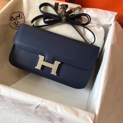 Hermes Blue Royale Epsom Constance Elan 25cm Bag LDBS241842