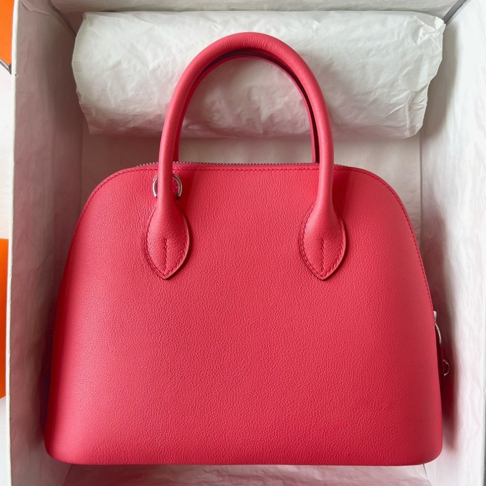 Hermes Bolide 1923 25 Handmade Bag In Rose Lipstick Evercolor Calfskin LDBS241852