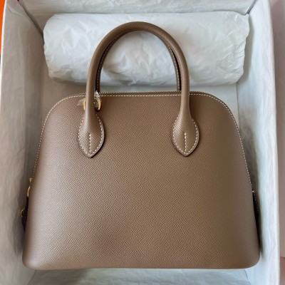 Hermes Bolide 1923 25 Handmade Bag In Taupe Epsom Calfskin LDBS241854