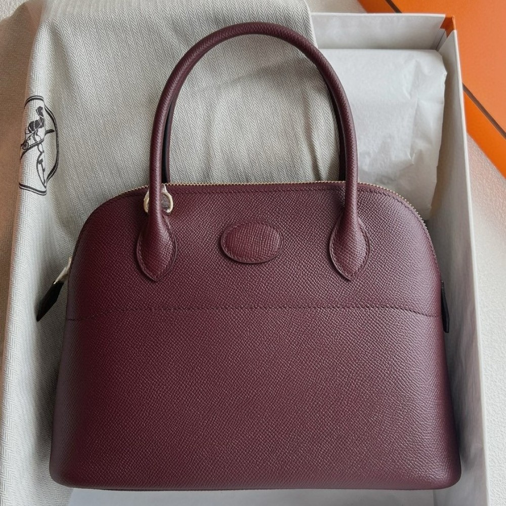 Hermes Bolide 1923 25 Handmade Bag in Bordeaux Epsom Calfskin LDBS241851