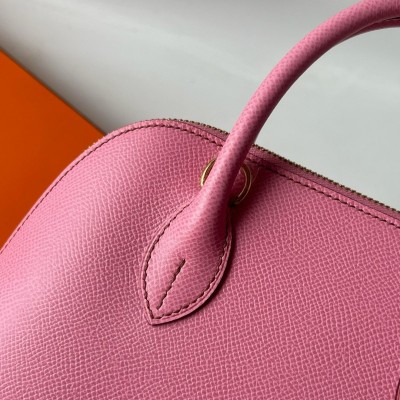 Hermes Bolide 1923 25 Handmade Bag in Rose Sakura Epsom Calfskin LDBS241853