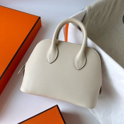 Hermes Bolide 1923 Mini Handmade Bag In Craie Epsom Calfskin LDBS241859