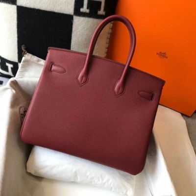 Hermes Bordeaux Clemence Birkin 35cm Bag LDBS241870