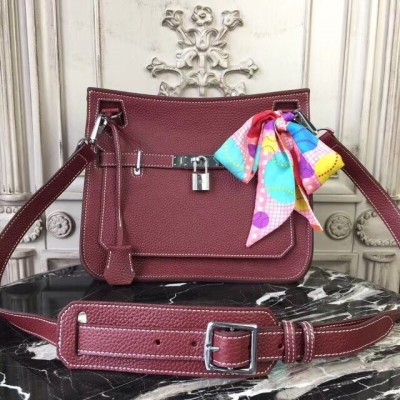 Hermes Bordeaux Clemence Jypsiere 28cm Bag LDBS241871