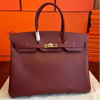 Hermes Bordeaux Epsom Birkin 40cm Handmade Bag LDBS241876