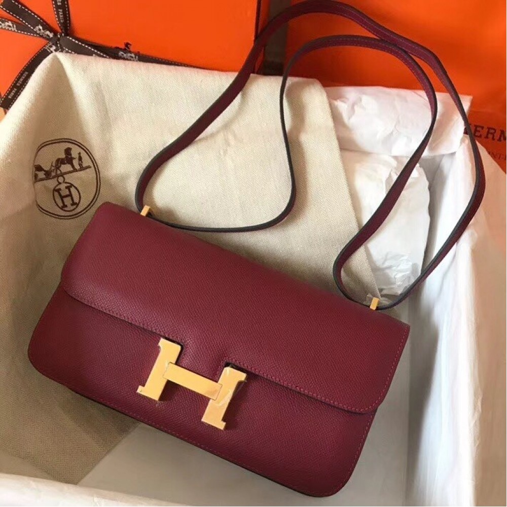 Hermes Bordeaux Epsom Constance Elan 25cm Bag LDBS241877